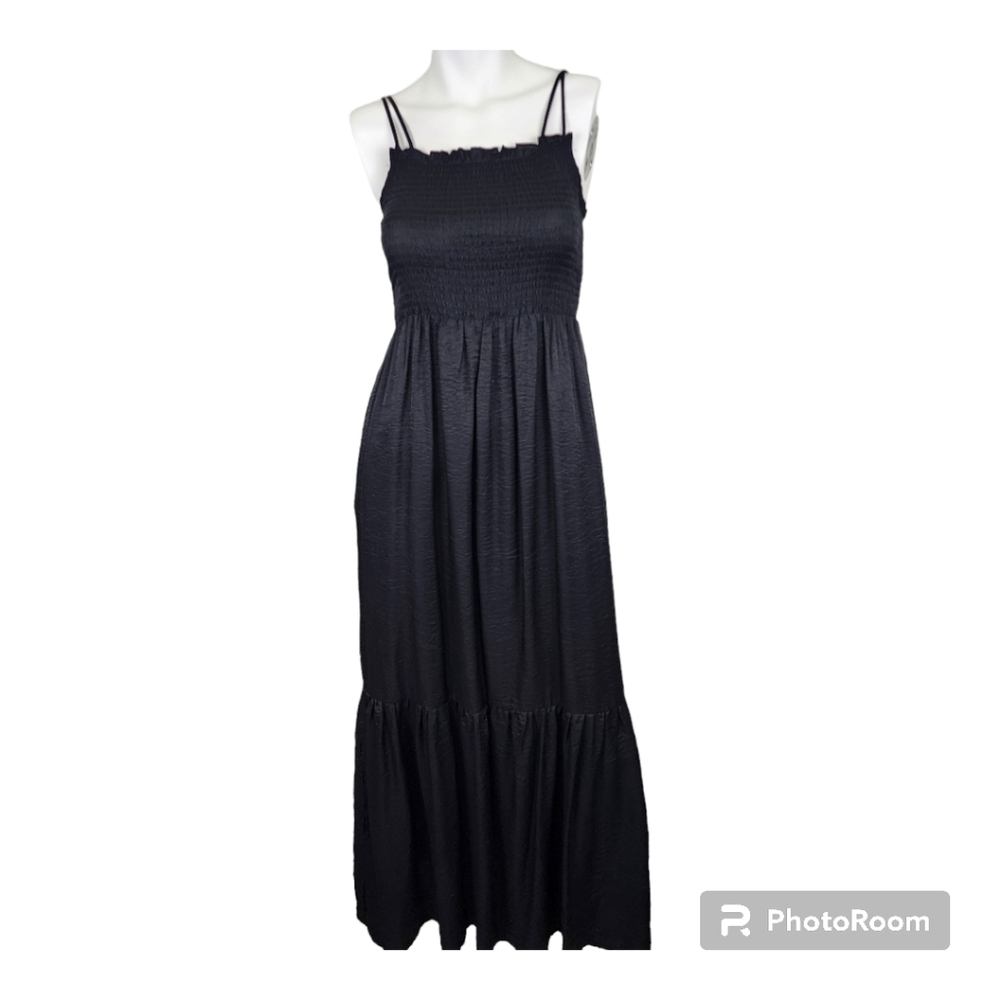 The Line And Dot Black Boho Coastal Cowgirl Maxi Dress Size XS